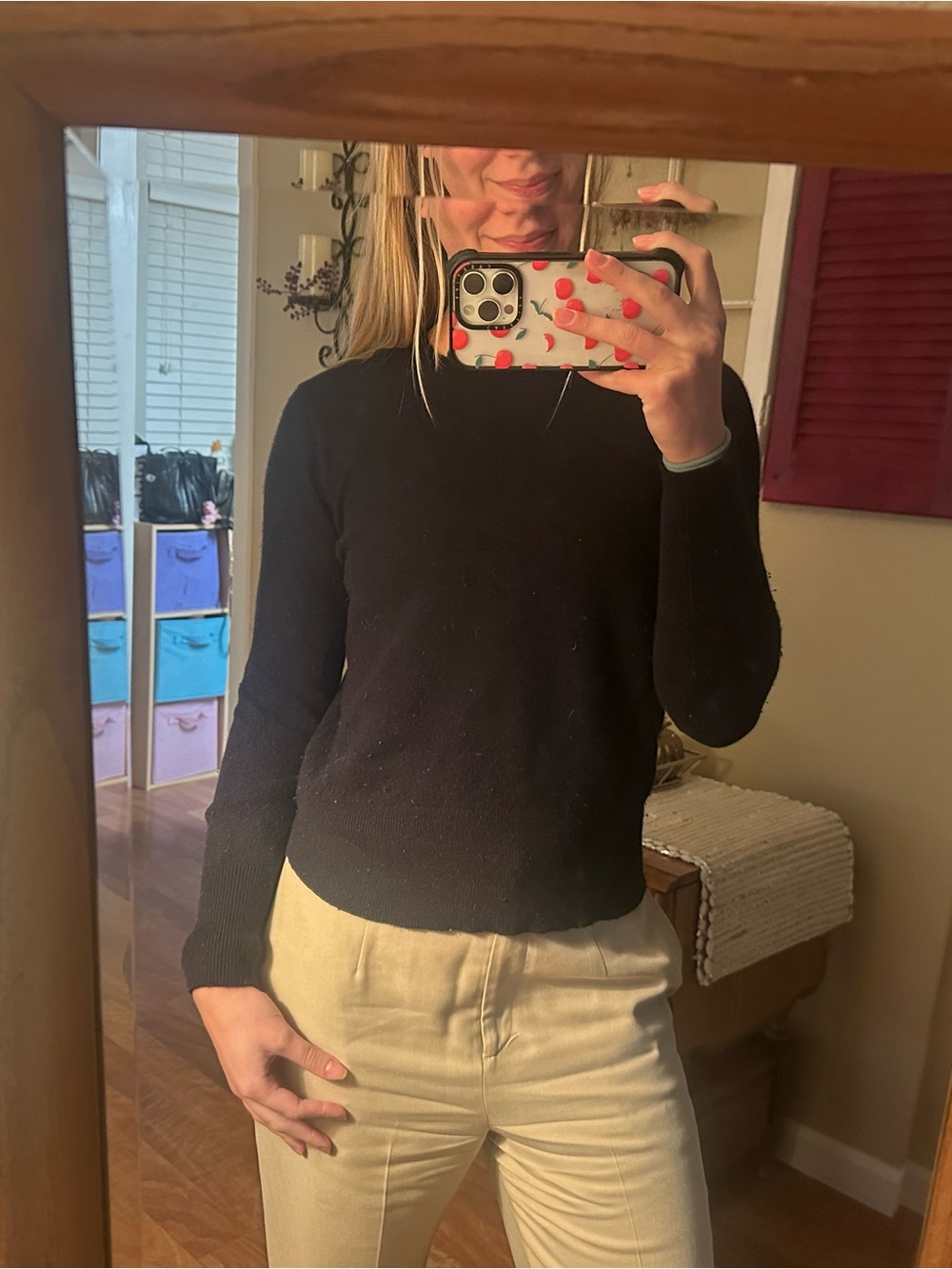 J. Crew Black 100% Cashmere Crewneck Sweater